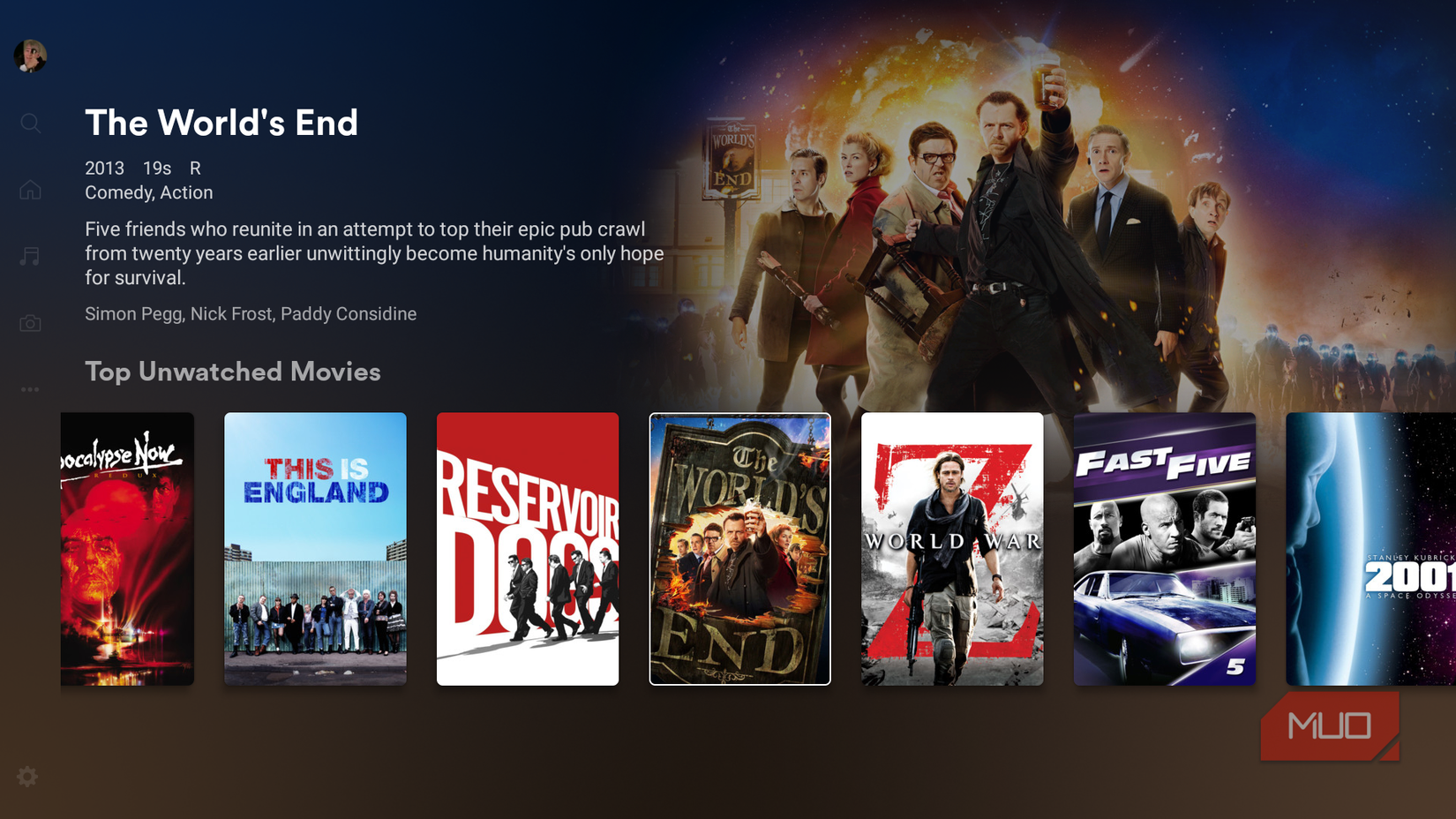 Plex streaming on Kodi.