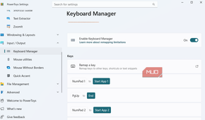 PowerToys keyboard manager on PC