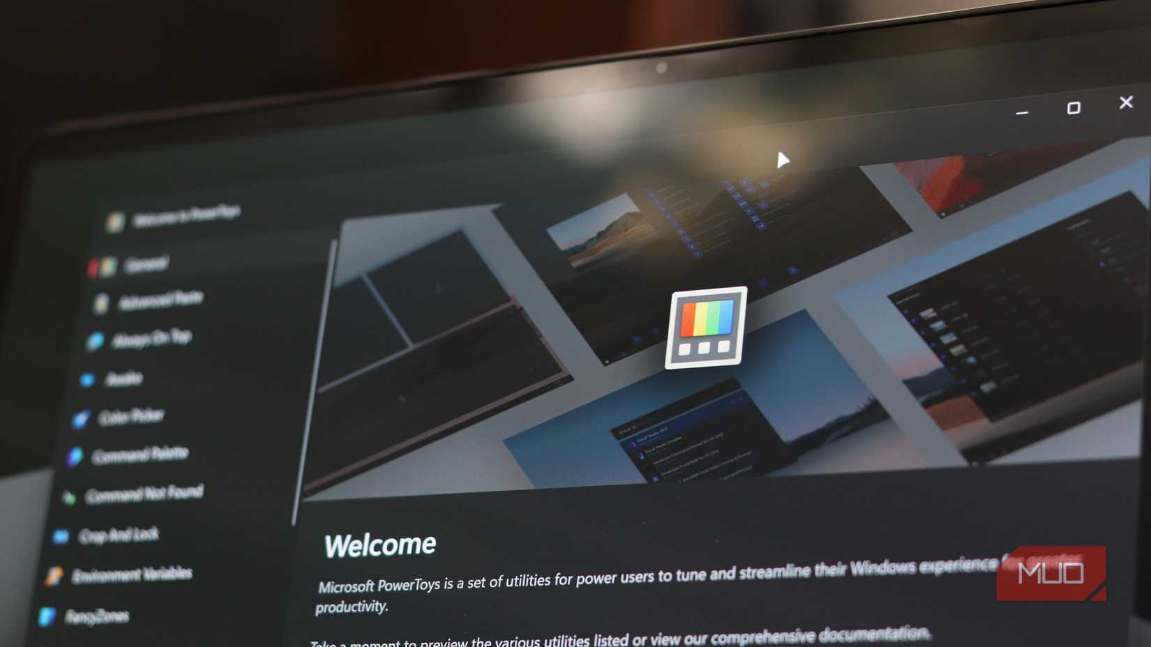 PowerToys main menu open on Windows. 