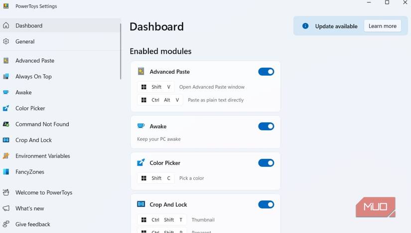 PowerToys Settings on Windows