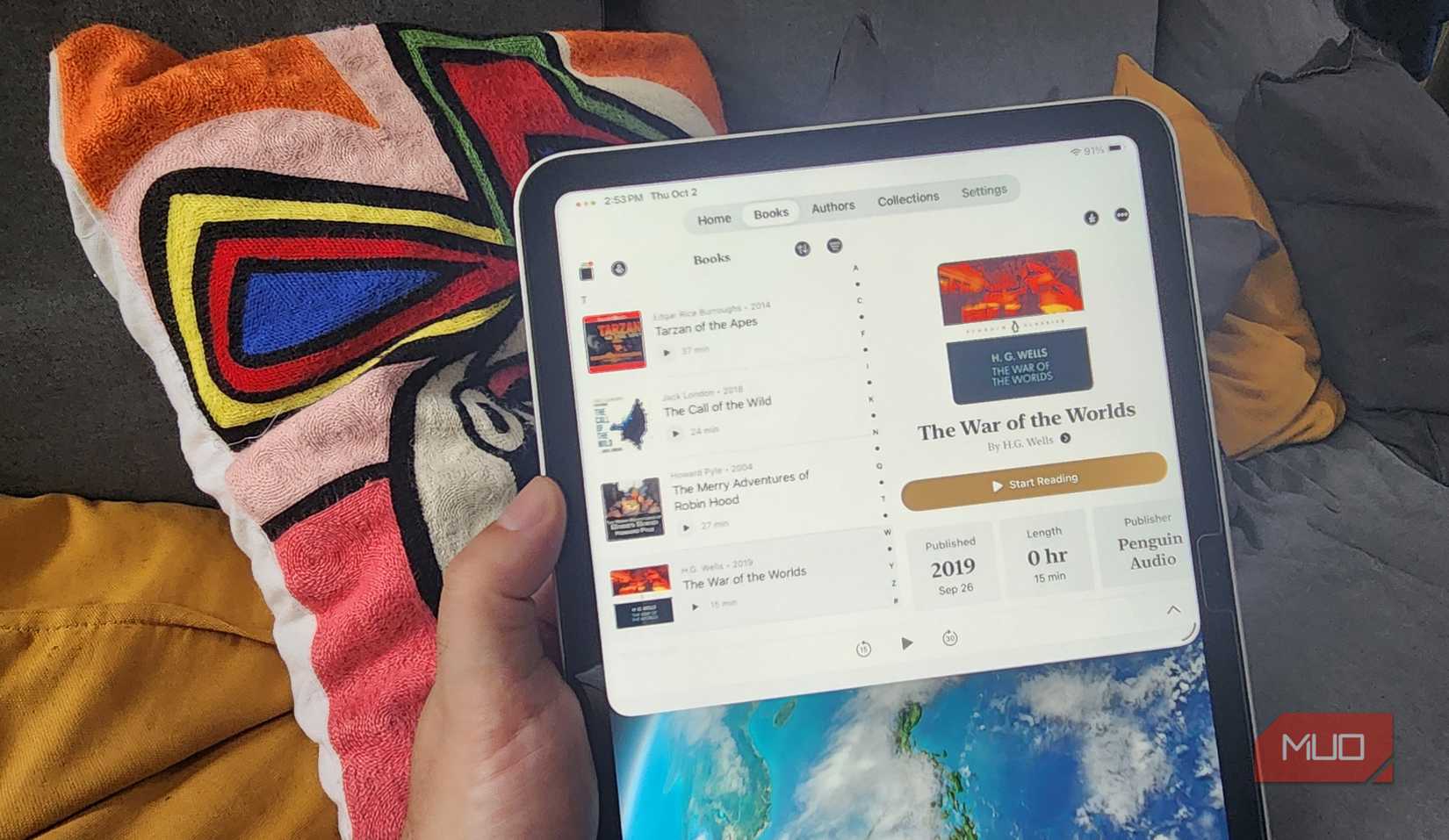 The Prologue app interface on iPad.