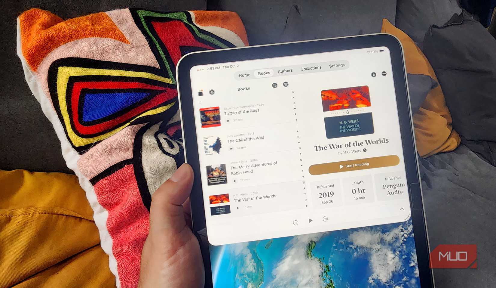 The Prologue interface on iPad.