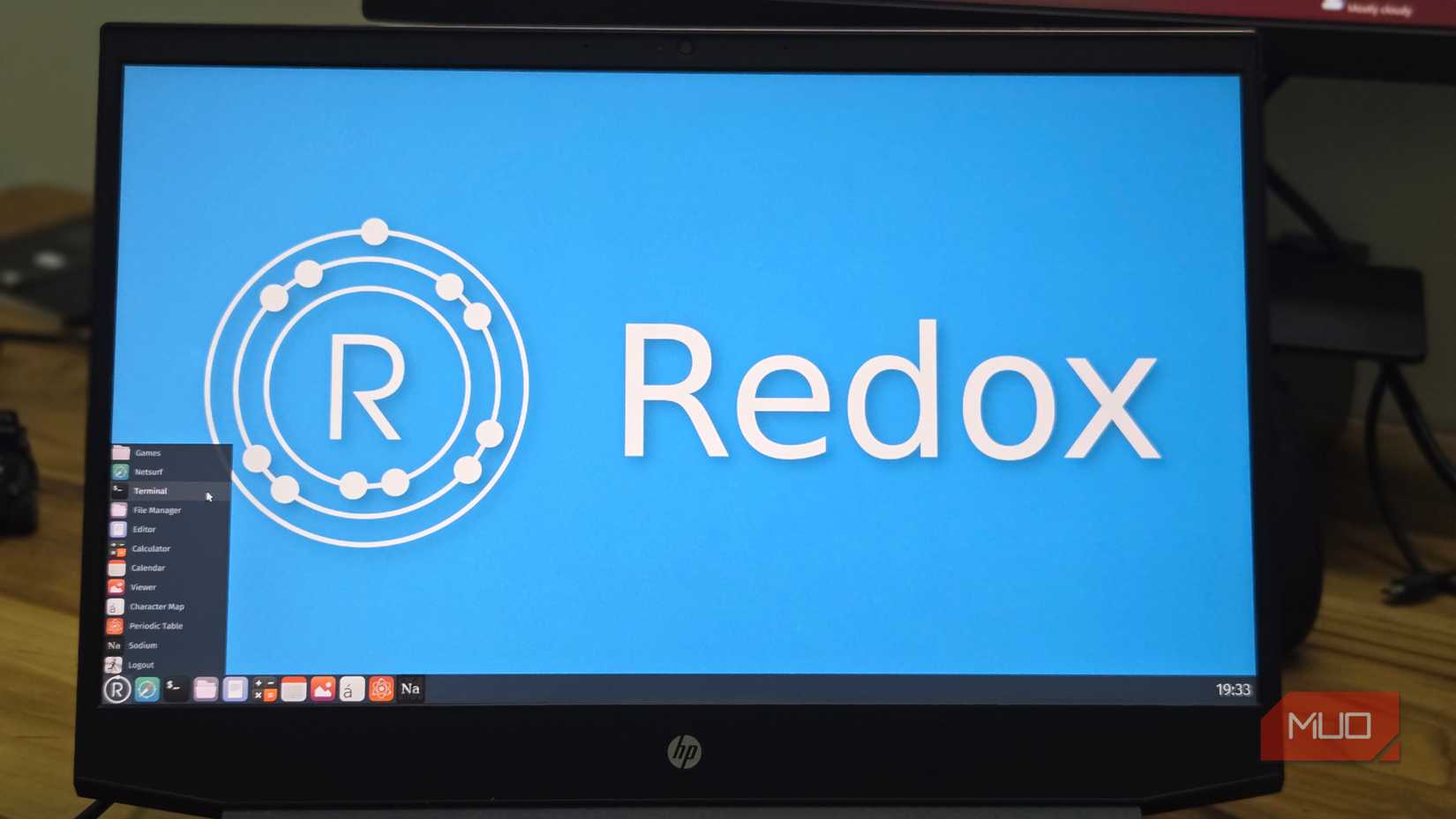 Redox OS running on a HP laptop