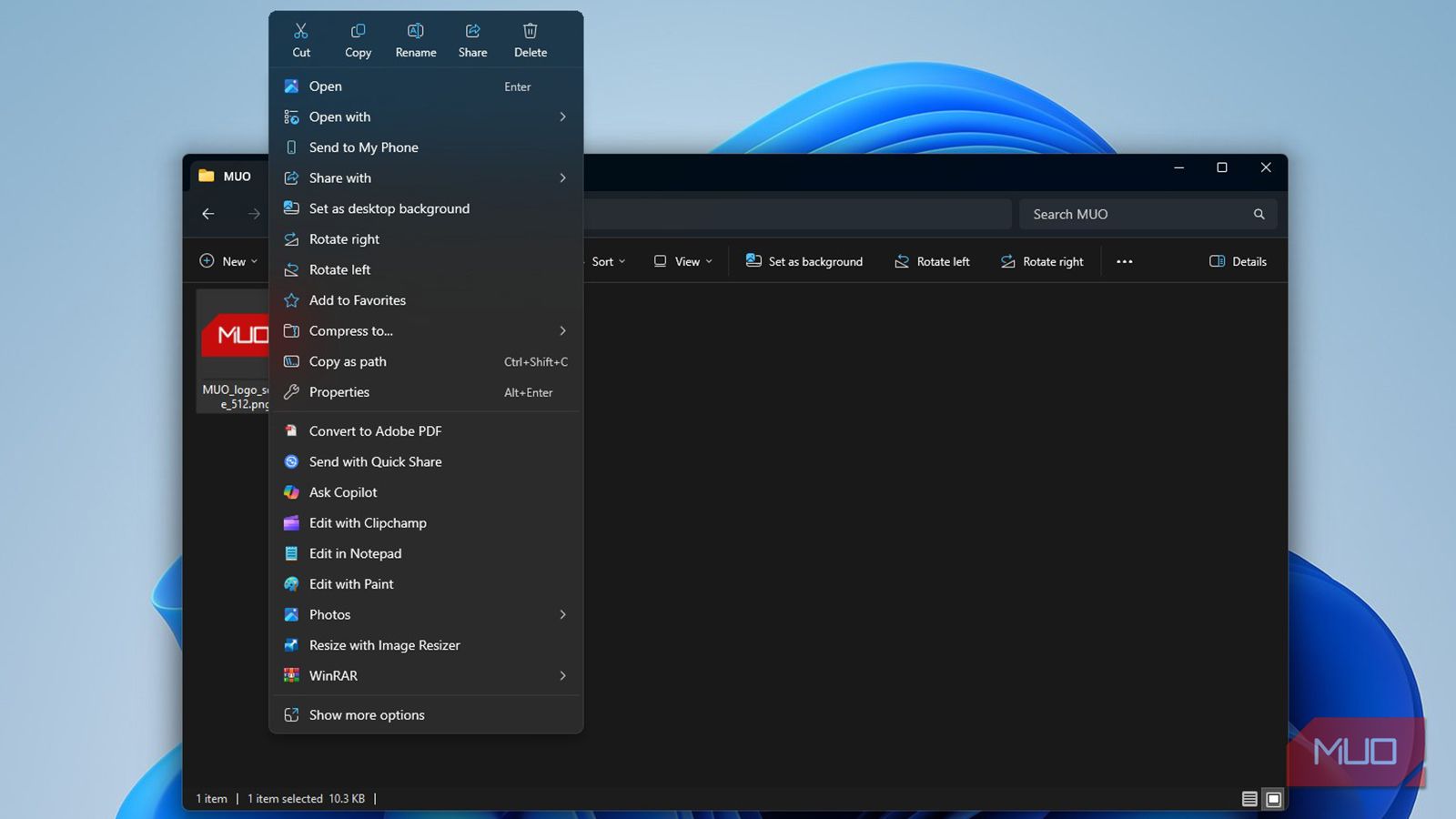 Classic Windows Right-click Menu
