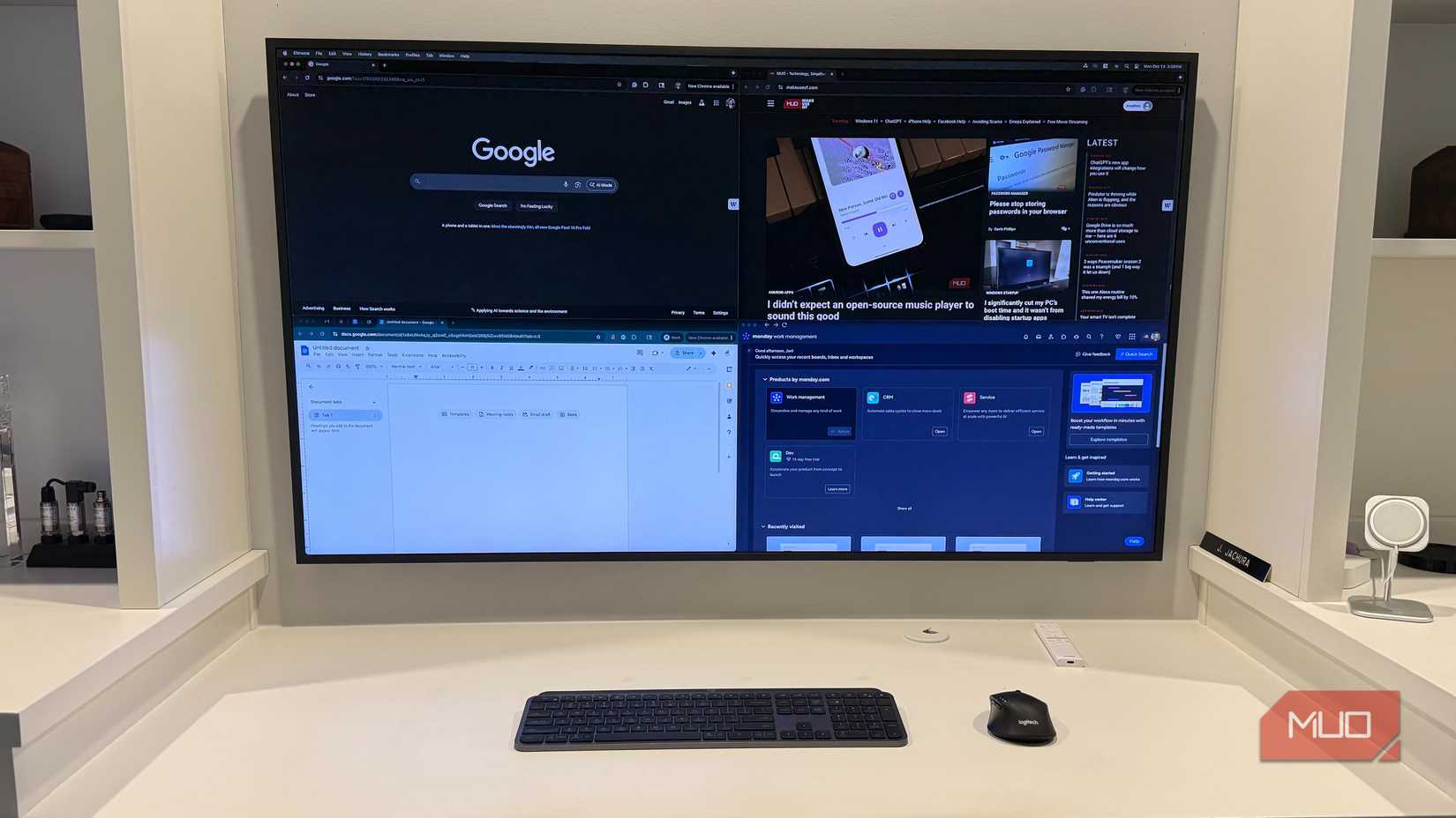 samsung frame 55 inch on desk macOS