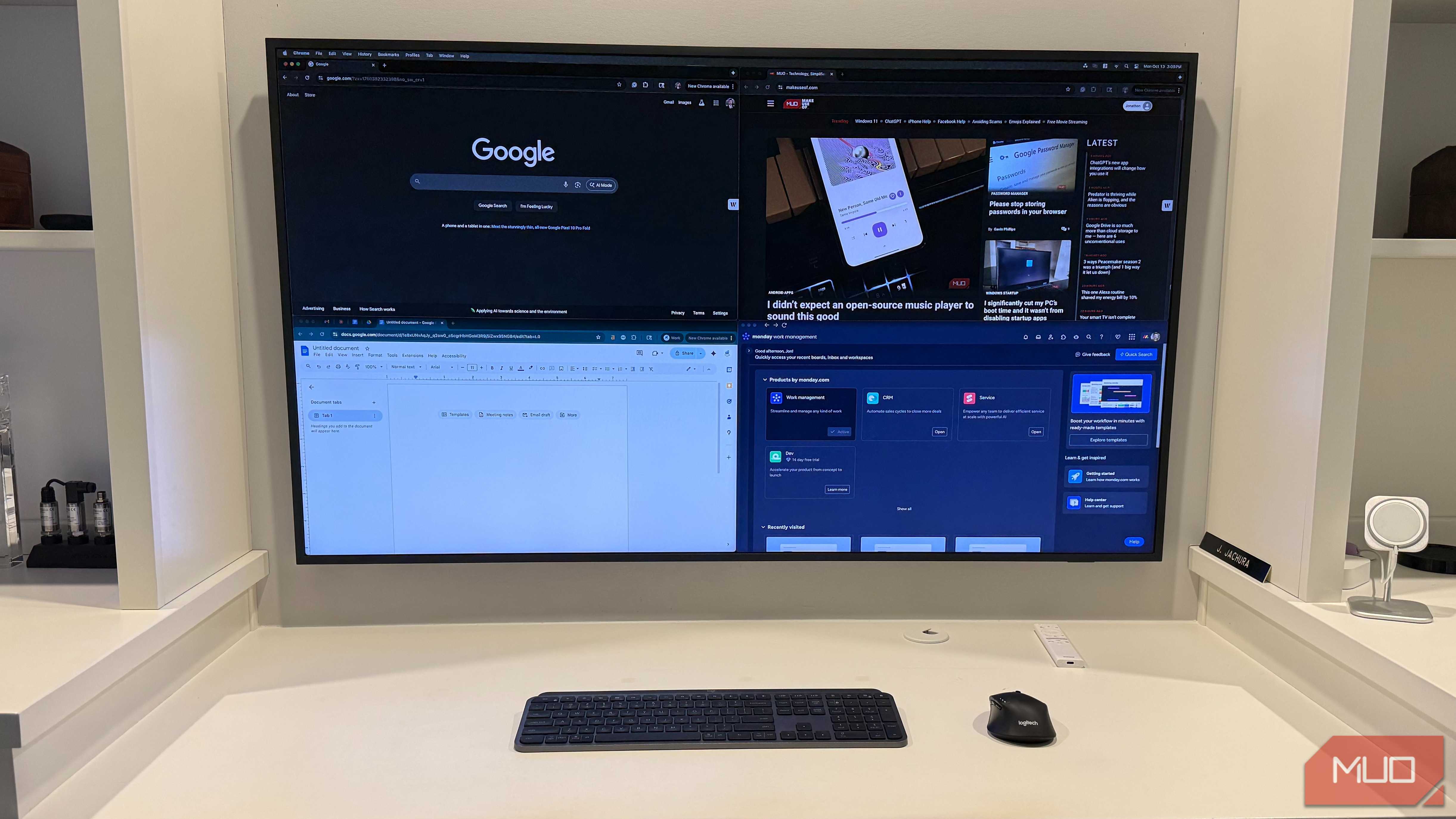 samsung frame 55 inch on desk macOS