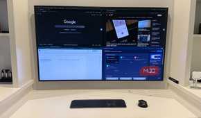 samsung frame 55 inch on desk macOS