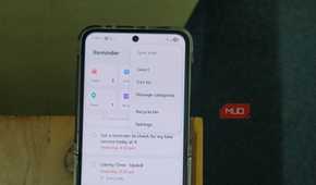 Samsung Reminder app more options on a Galaxy Z Flip 6