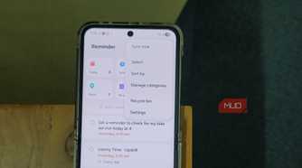 Samsung Reminder app more options on a Galaxy Z Flip 6