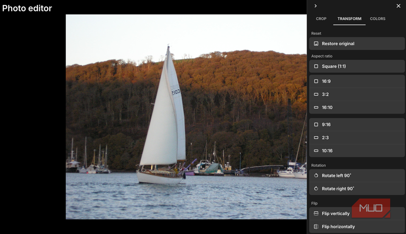 Ente's suite of editing tools. 
