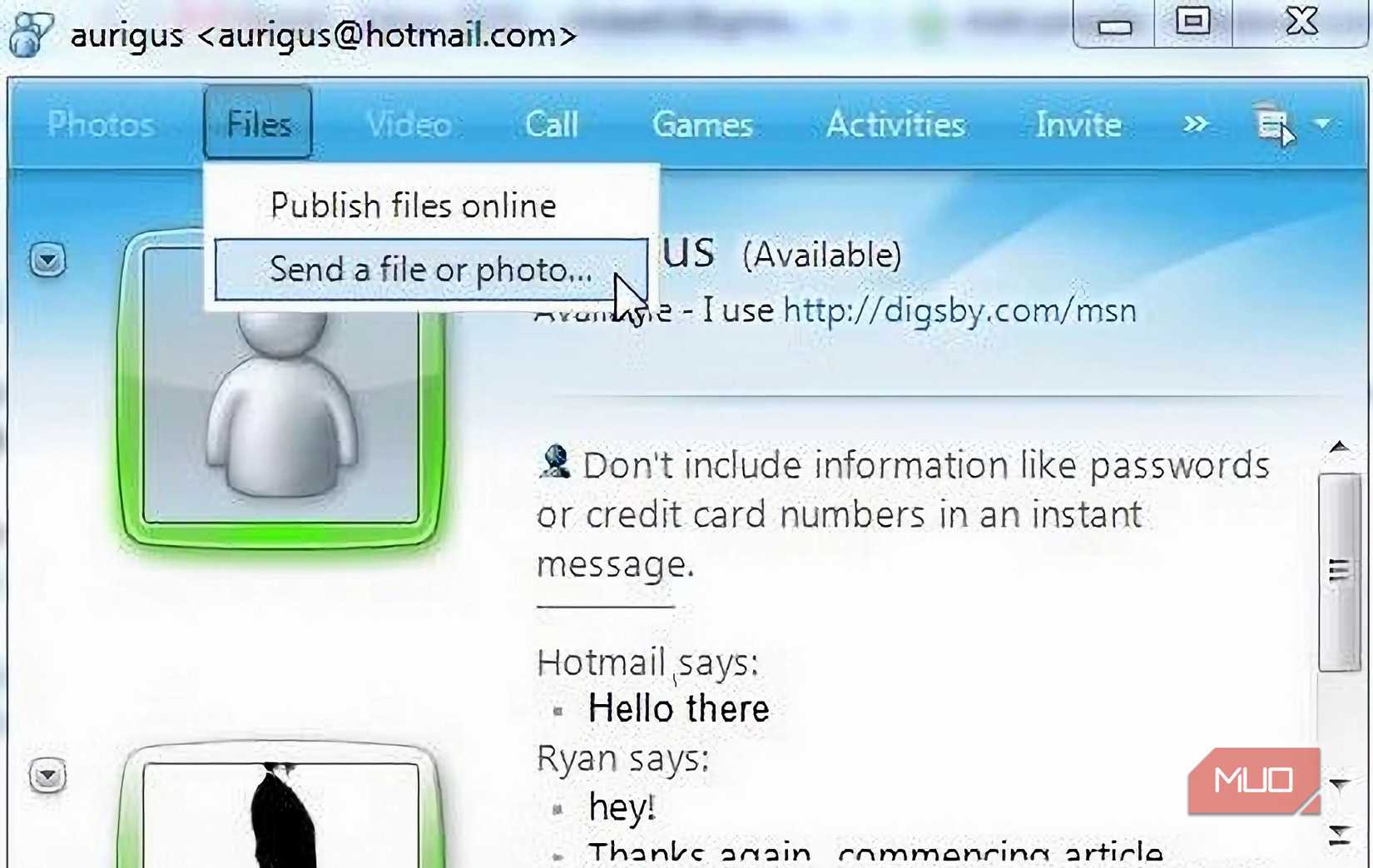 Sending photos wth Windows Live Messenger-1