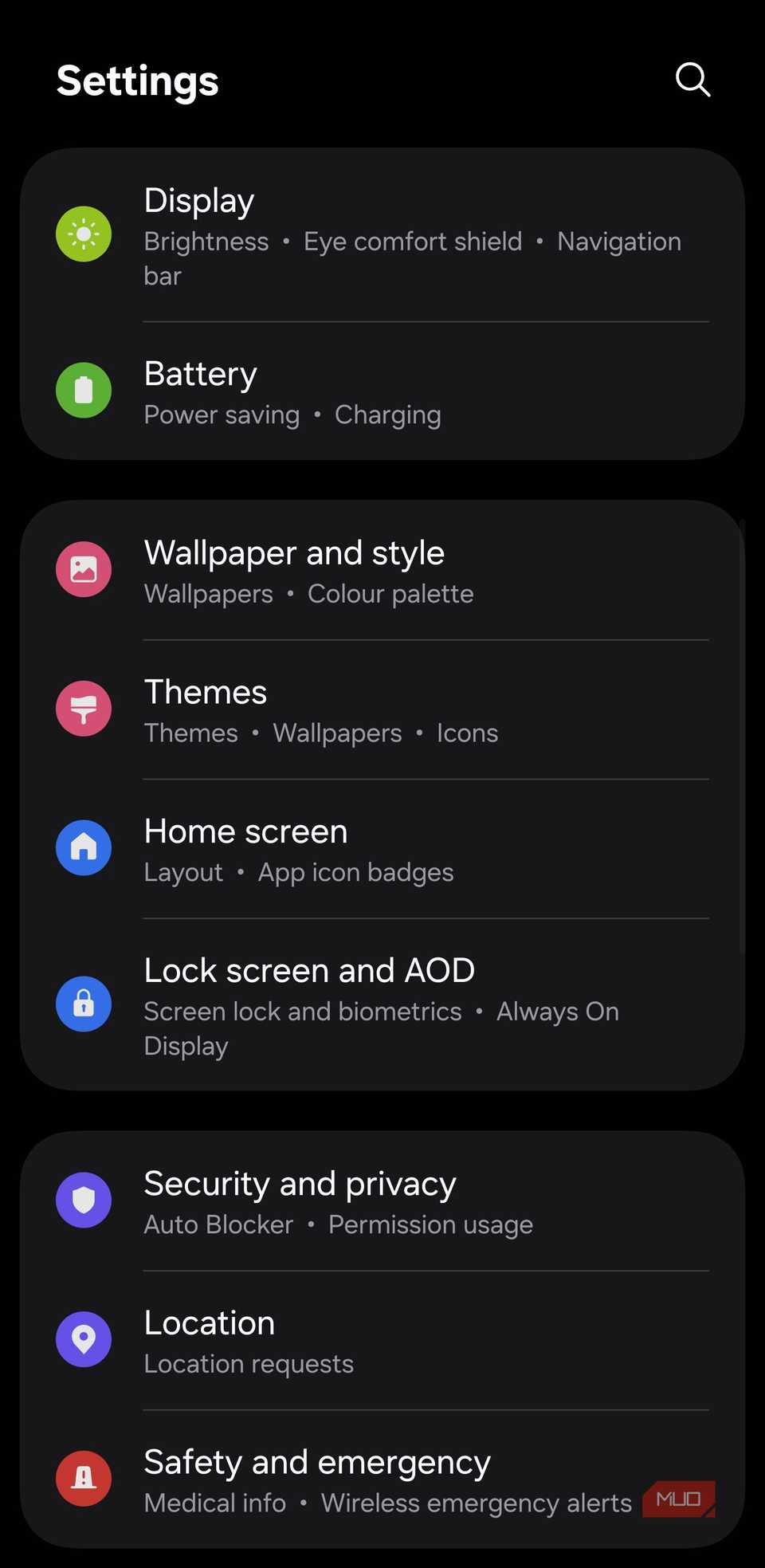 Main Settings Menu These 6 One UI 8 settings are the first thing I change on every Samsung ...
