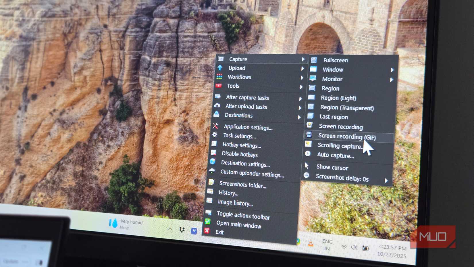 ShareX screen capture option closeup image
