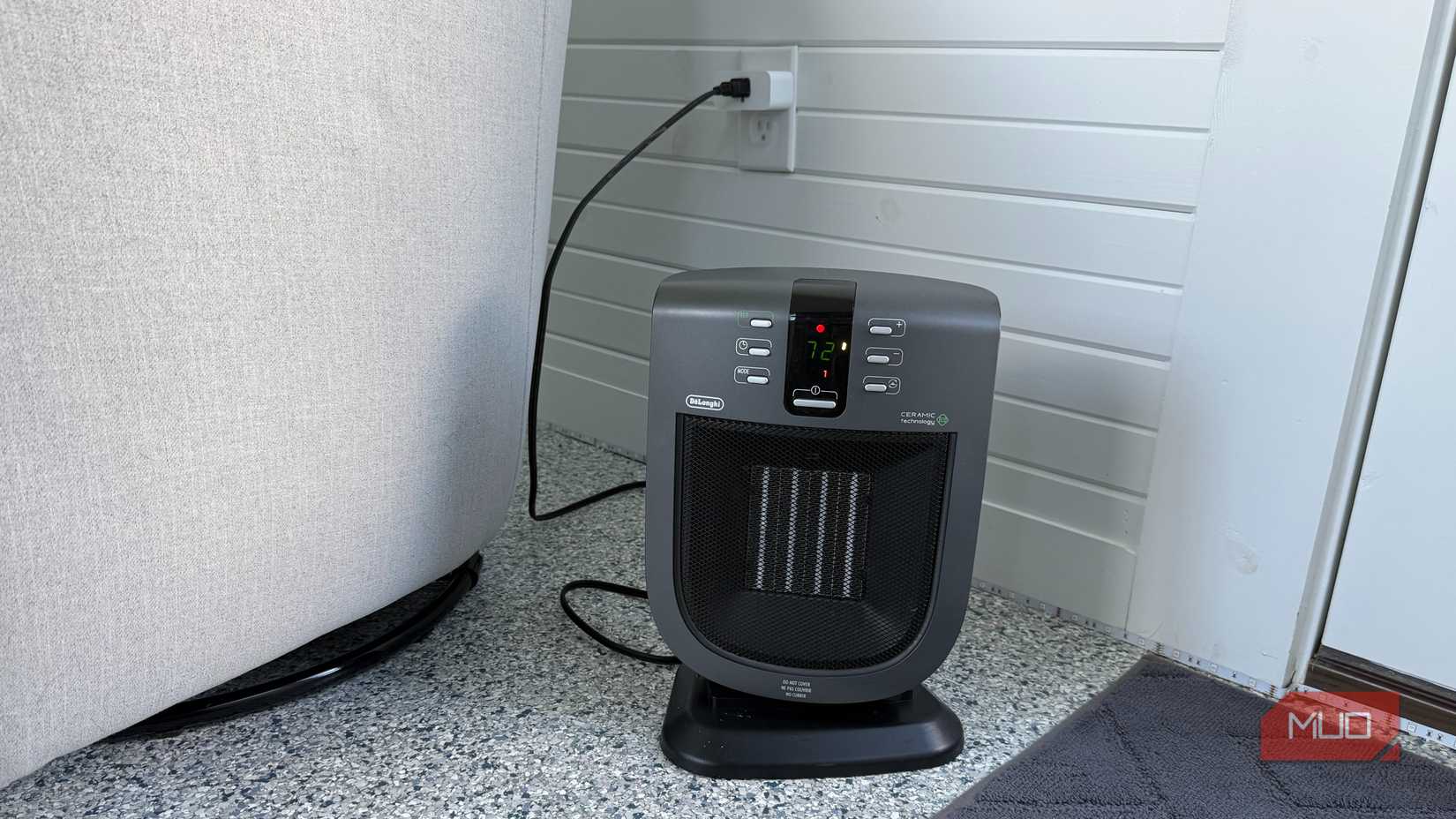 small space heater plugged into amazon smart plug