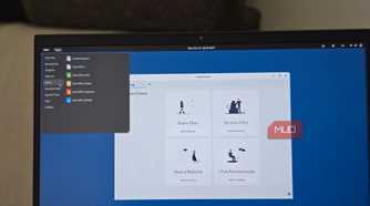 Tails OS Apps showing Libre office suite on a HP laptop