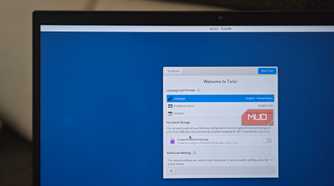 Tails OS showing persistant storage option on a HP laptop