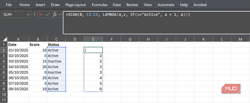 Once you understand SCAN in Excel, you’ll never build formulas the same way