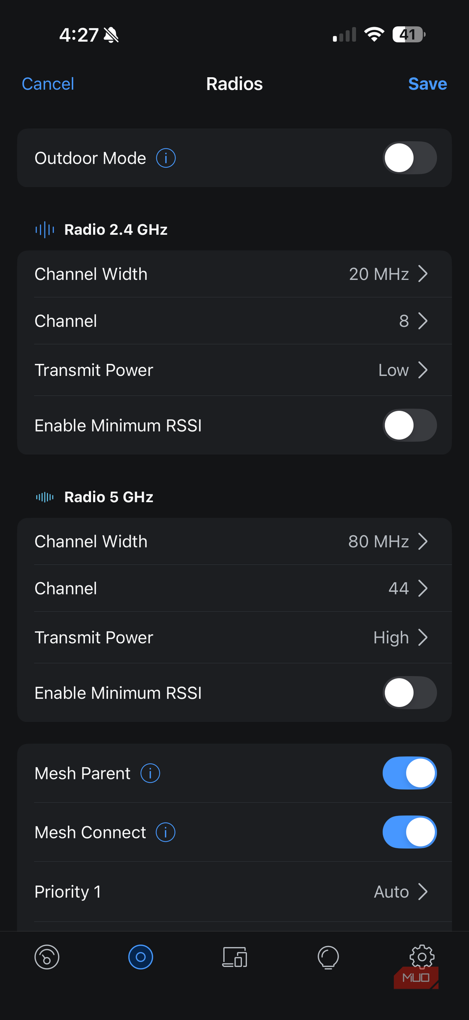 unifi app ap channels-1