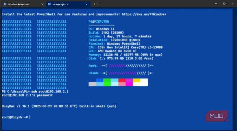 Using SSH to access an OpenWRT router