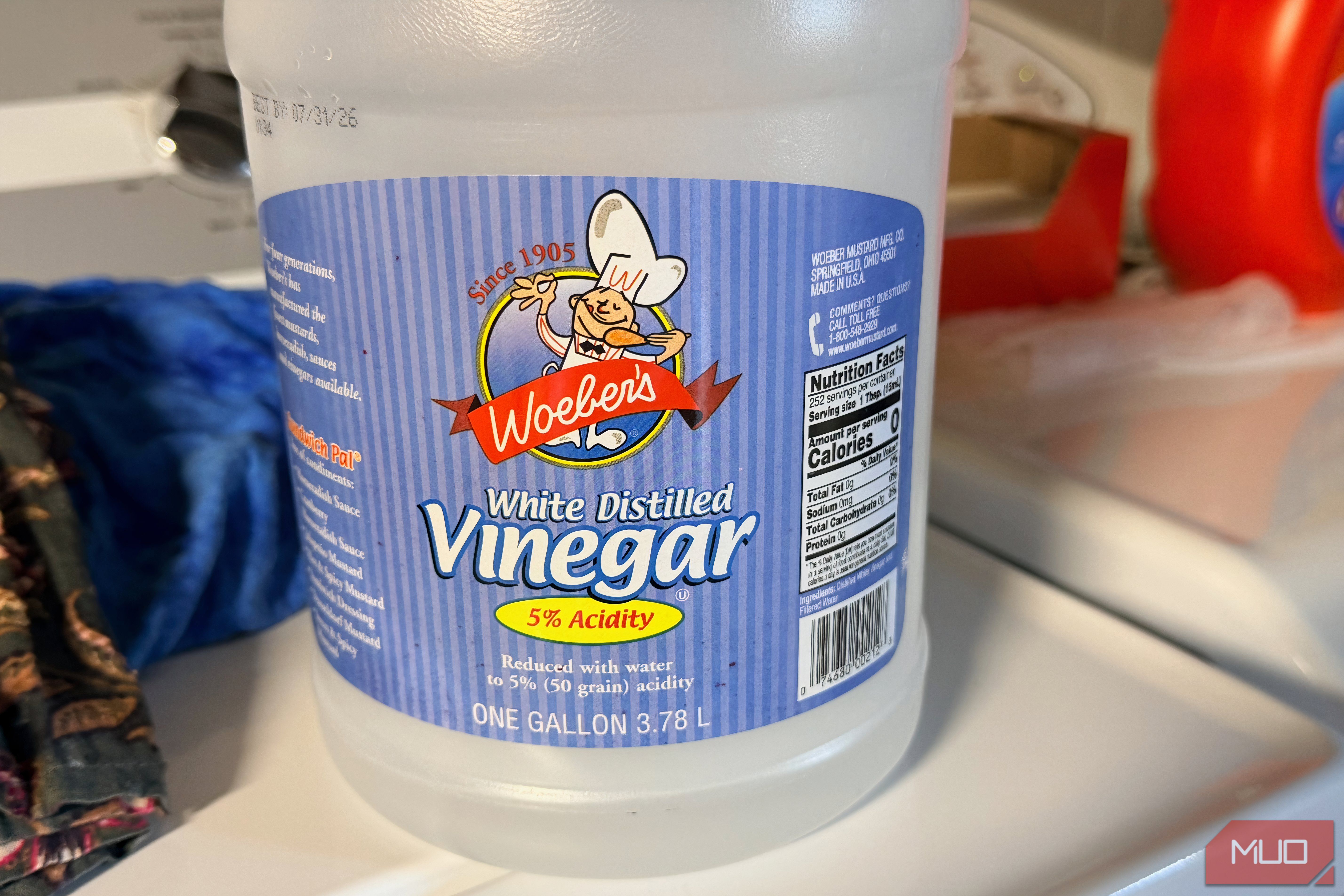A bottle of vinegar.