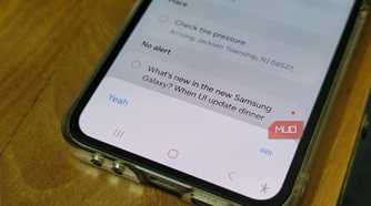 Voice button acitve on the Reminder app on Z Flip 6