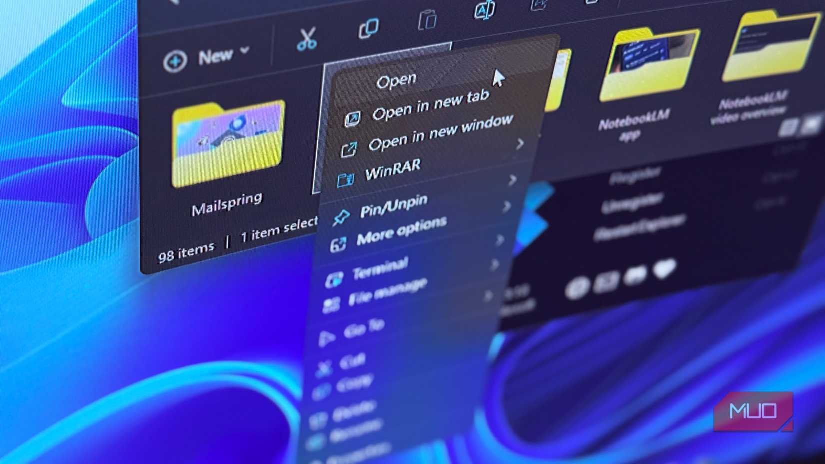 Windows 11 context menu customized with Nilesoft Shell