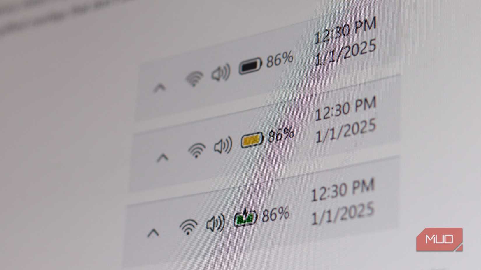 Windows 11 updated battery percentage icon.