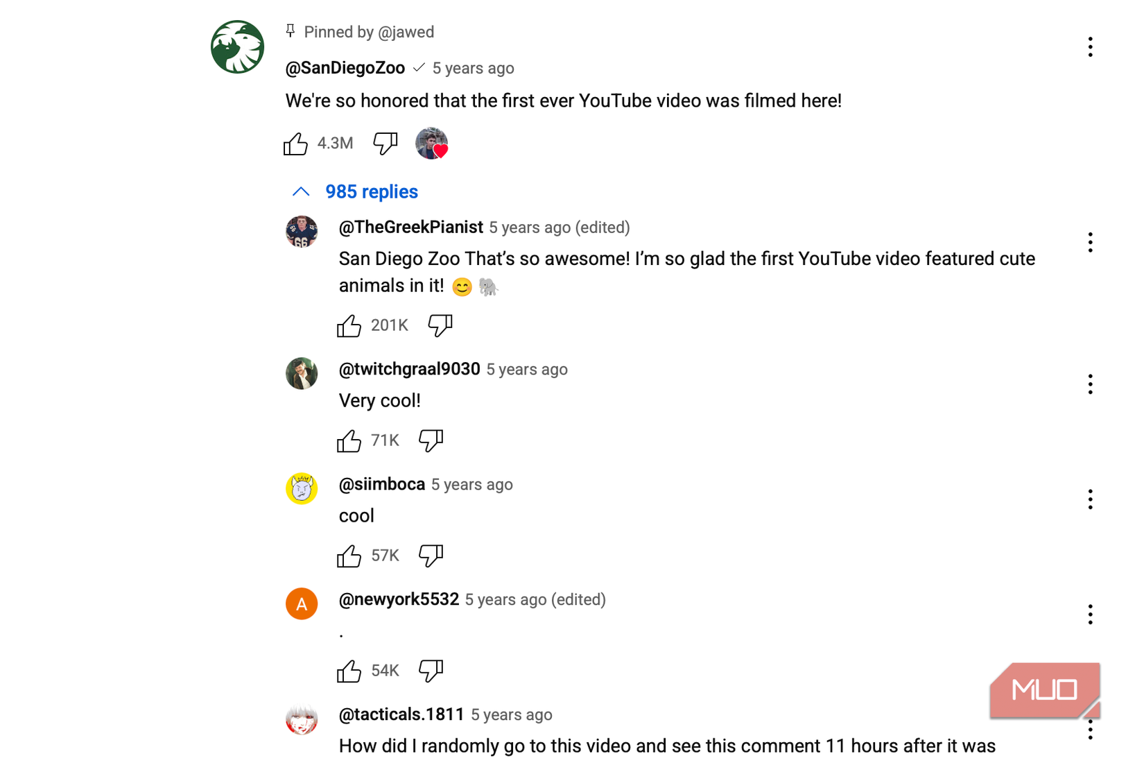 the way YouTube comments looked before the October 2025 update