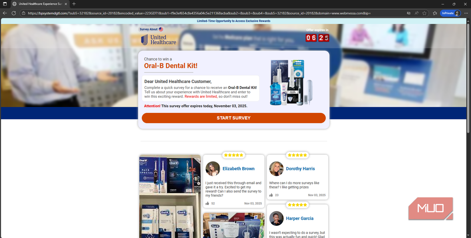 تقلب وبسایت نظرسنجی Oral B 02