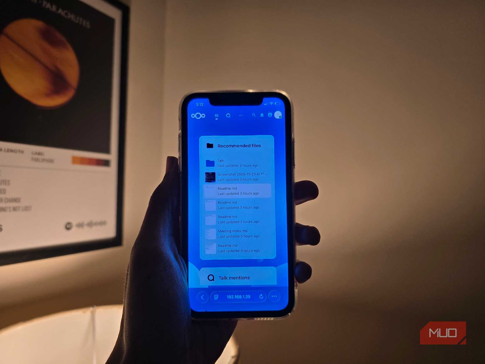 iPhone running NextCloud