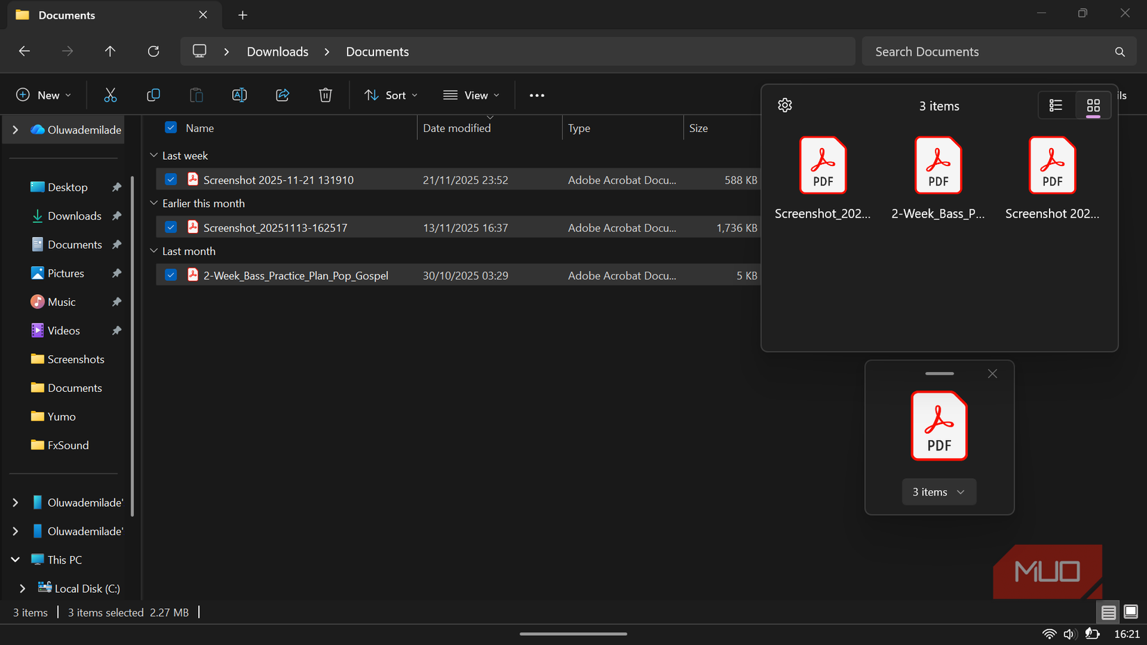 A Windows File Explorer window with Dropshelf active.