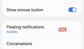 Advanced notification settings on Android phone