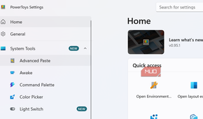 Advanced Paste in PowerToys System Tools.