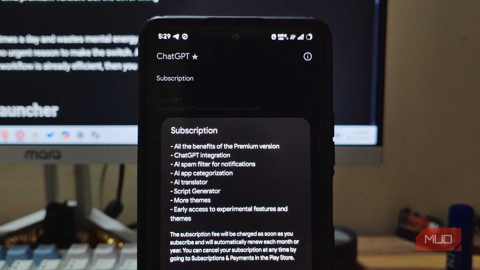 AIO Launcher subscription.
