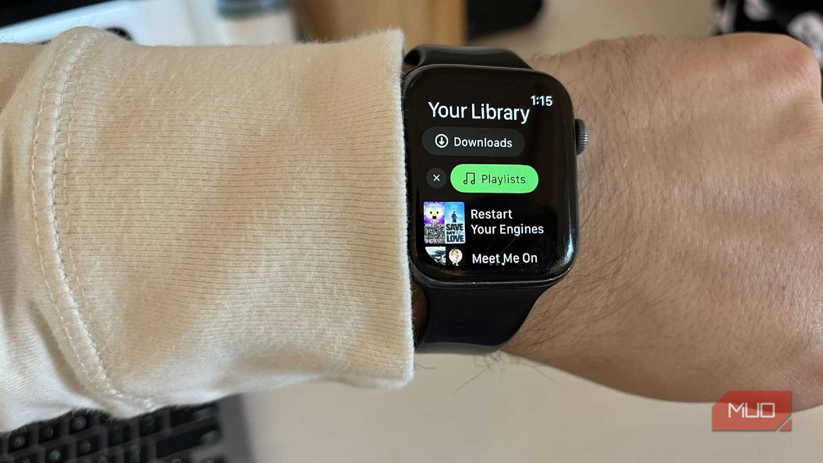 A Spotify library on an Apple Watch