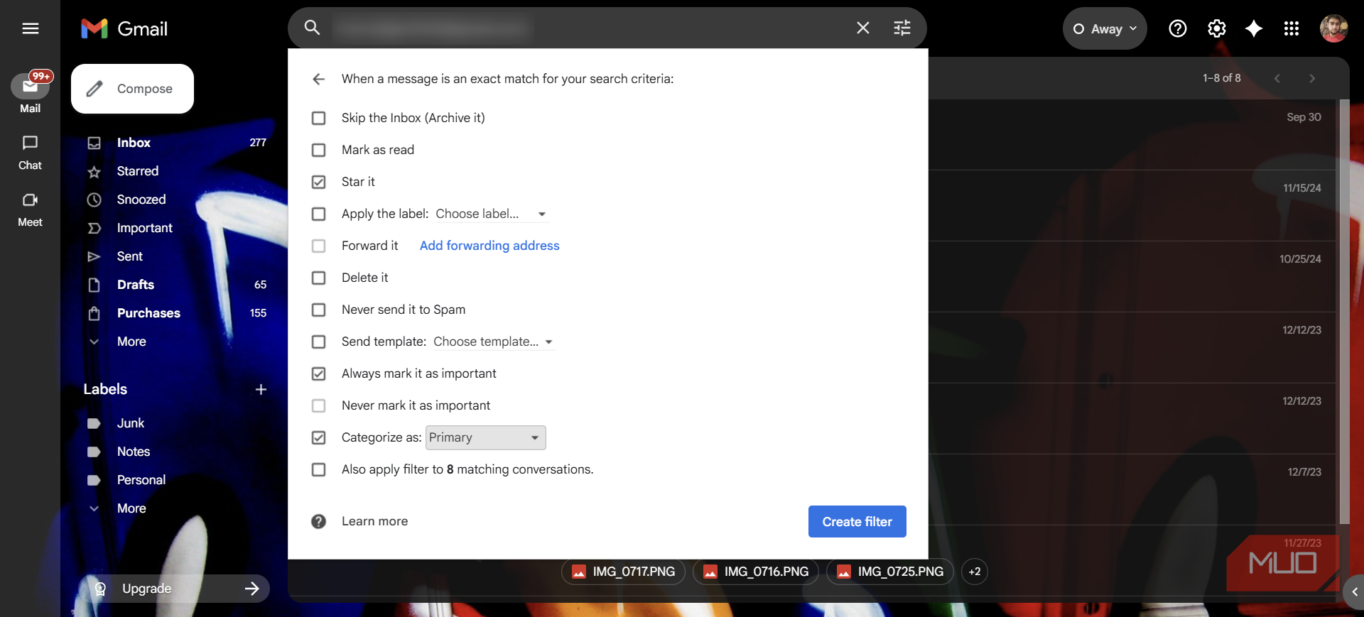 I set 3 Gmail filters and my inbox finally stays at zero