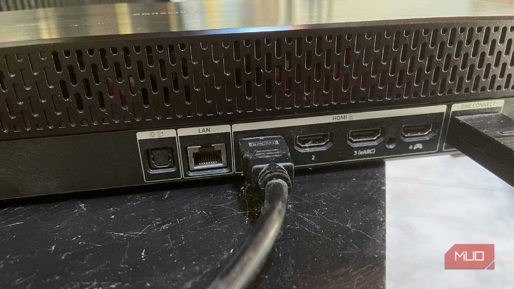Samsung TV with HDMI ports with an eARC port