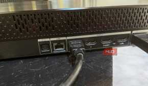 Samsung TV with HDMI ports with an eARC port