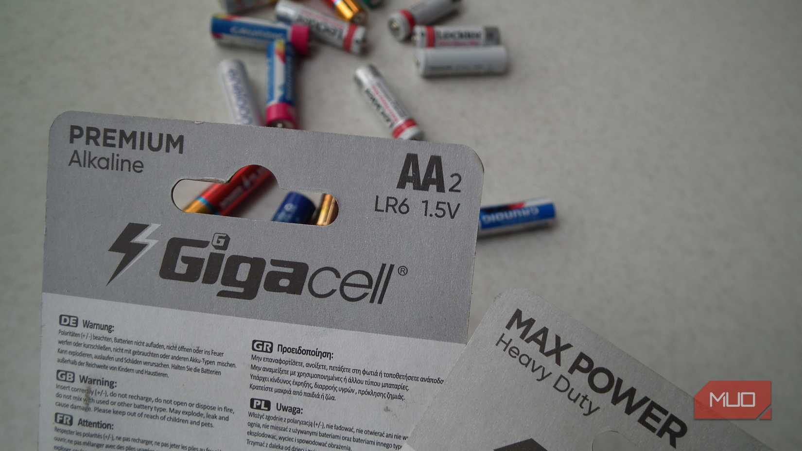 Back side of a Gigacell battery packaging