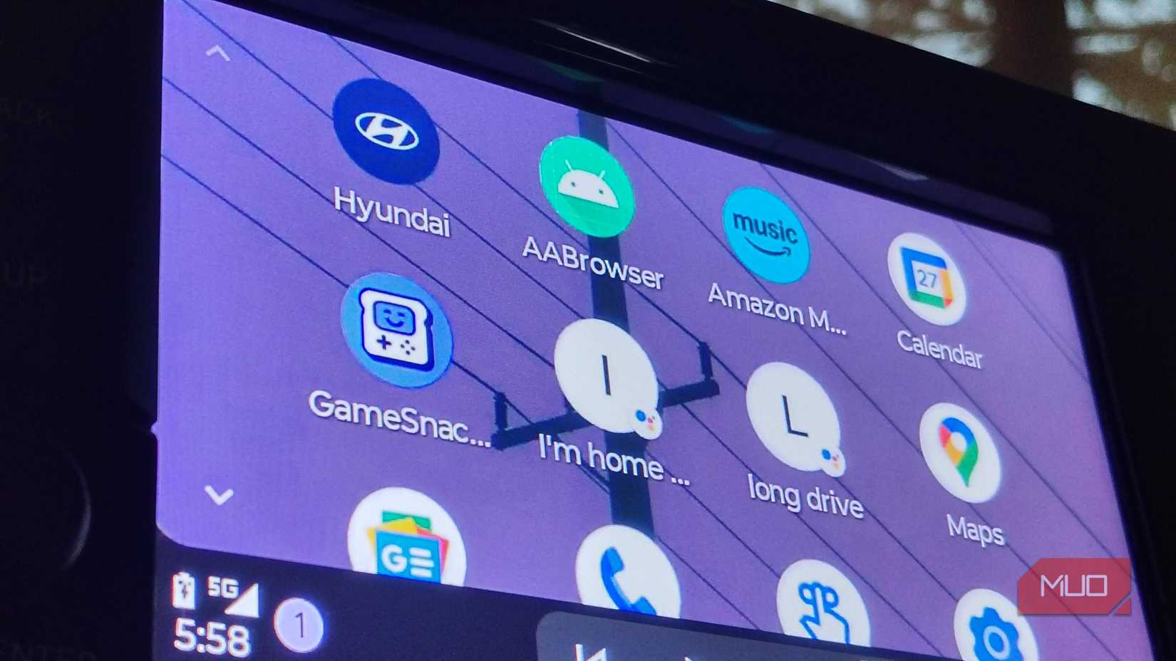 Browser in Andorid Auto launcher in car conosole.