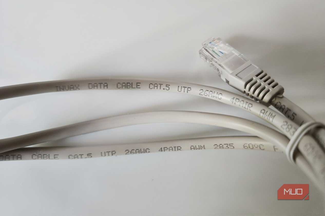 Cat5 gray Ethernet cable