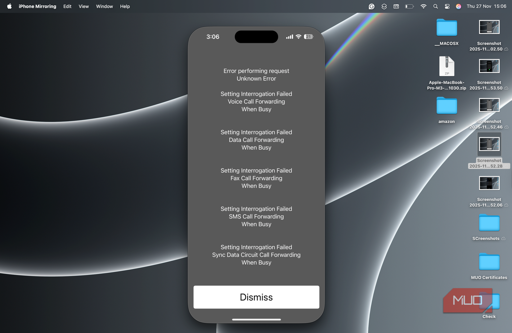 Check call forwarding status with iPhone code