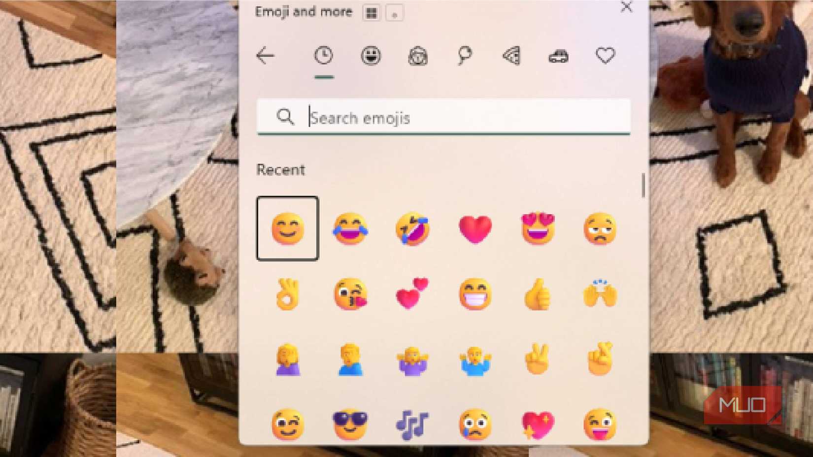 Emojis in Clipboard history in Windows 11
