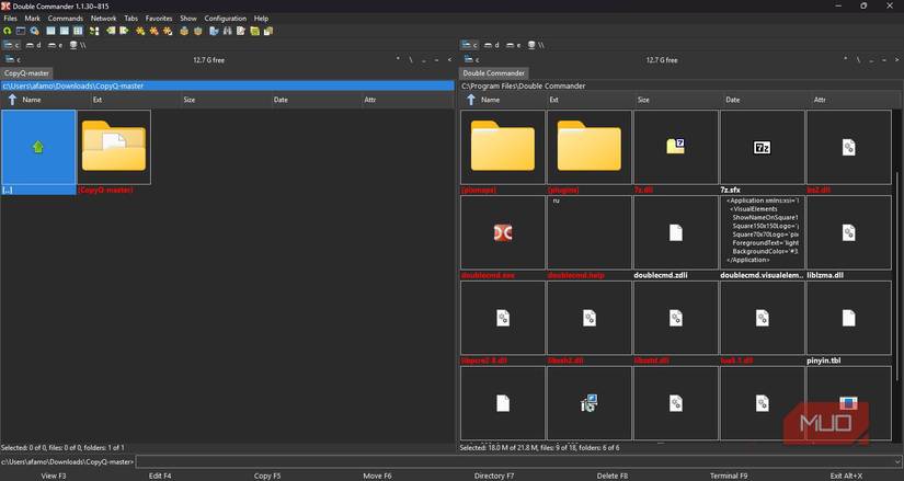 Color coded thumbnail view on Double Commander