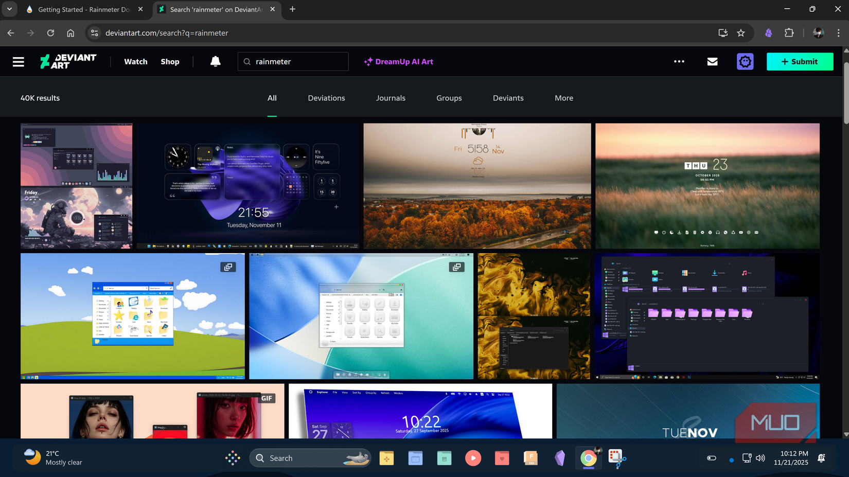 Community-backed customizations made for Rainmeter
