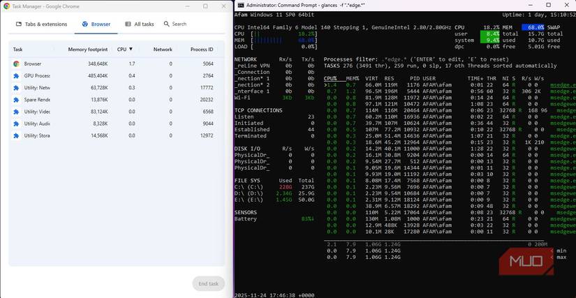 Task Browser This small open-source tool shows every process your browser hides from you