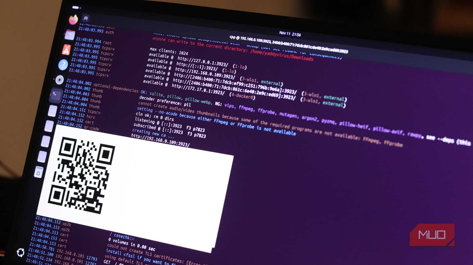 CoParty QR code for browser interface.