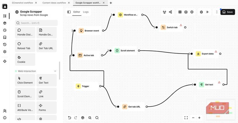 Creating a web scrapper automation