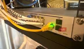 Ethernet cables plugged into ubiquiti dream machine