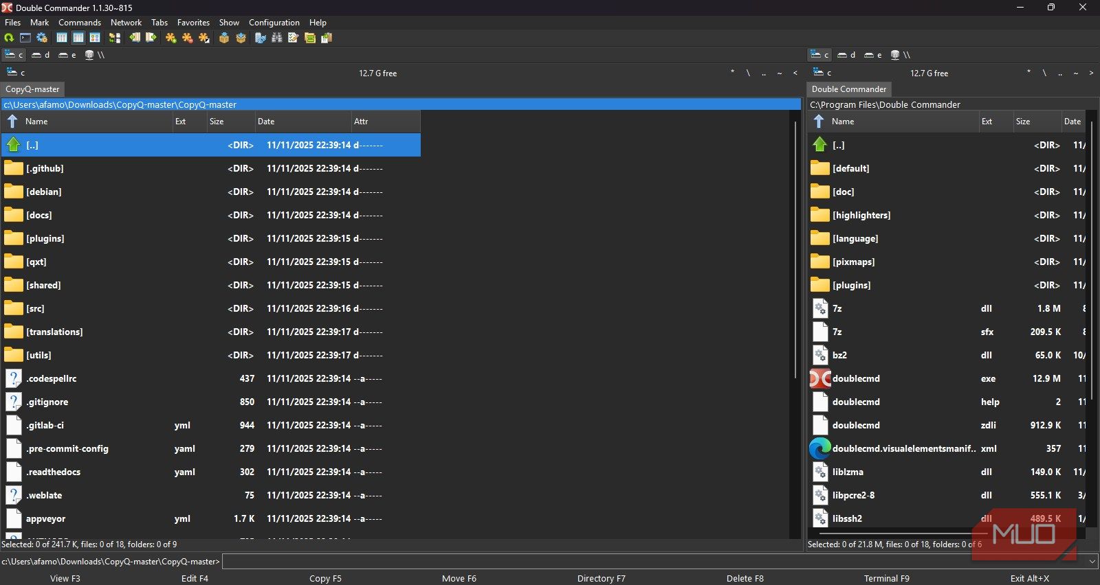 Exploring compressed files with Double Commander